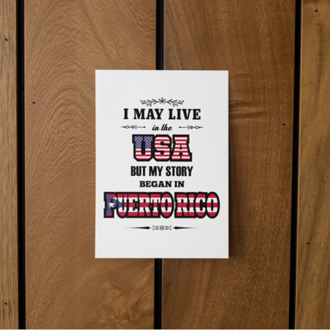 Puerto Rican heritage Puerto RIco USA Quote Postcard (american puerto rican roots quote postcard)