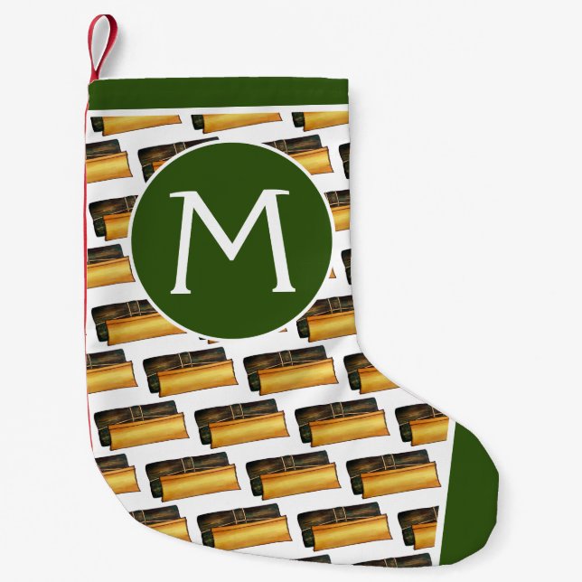 Puerto Rican Pasteles Savory Banana Leaf Cakes Small Christmas Stocking (Front)
