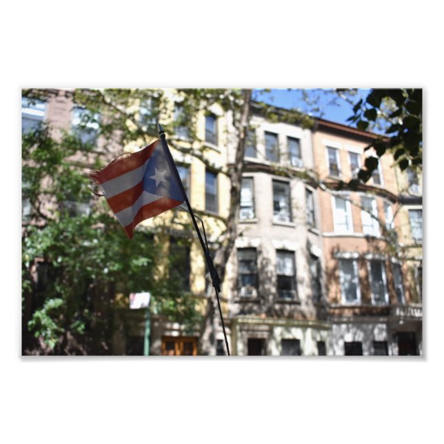 Puerto Rican Pride New York City Brownstones NYC Photo Print (Front)