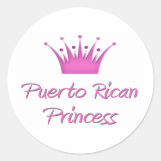 Puerto Rican Princess Classic Round Sticker