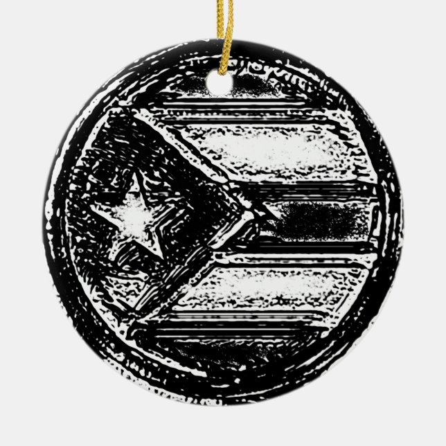 Puerto Rican Resistance Flag Circle Ornament (Front)