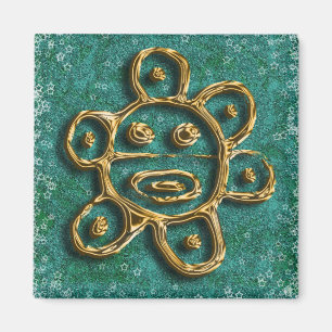 Puerto Rican sun petroglyph magnet