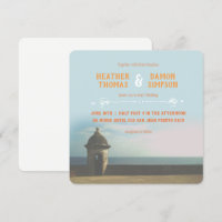 Puerto Rican Sunset Wedding Invitation