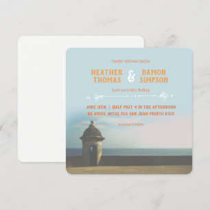 Puerto Rican Sunset Wedding Invitation