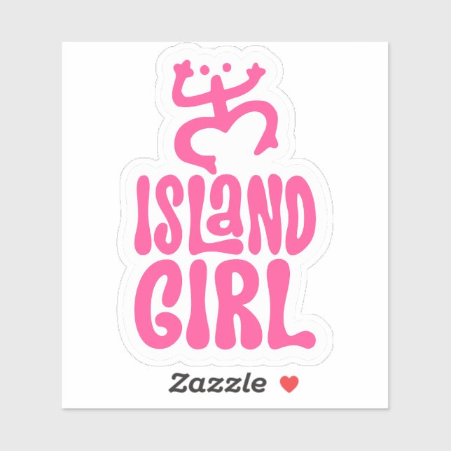 Puerto Rican Taino Coqui Symbol Pink Island Girl (Sheet)