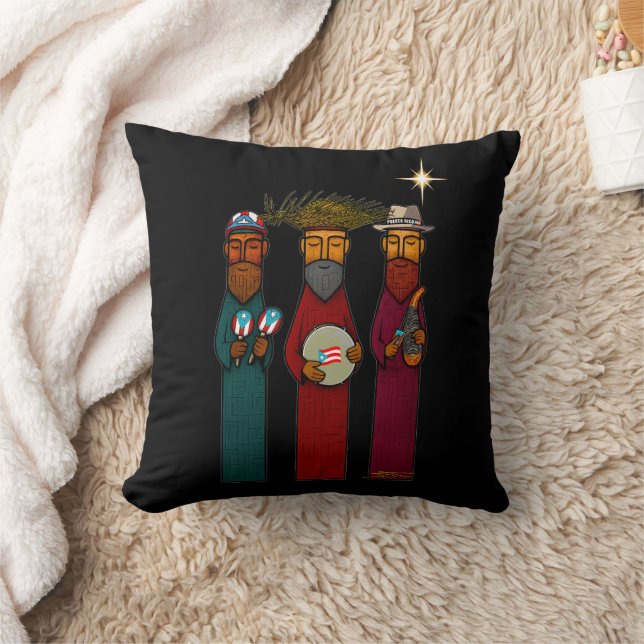 Puerto Rican Three Wise Men – Parranda Cushion (Blanket)