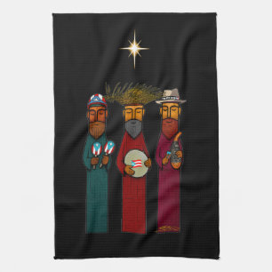 Puerto Rican Three Wise Men – Parranda Tea Towel