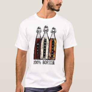 Puerto Rican Traditional Drinks 100% Boricua T-Shirt