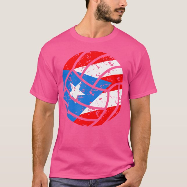 Puerto Rican Volleyball Proud Boricua Flag Puerto  T-Shirt (Front)