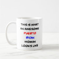 puerto rican woman, awesome coffee mug