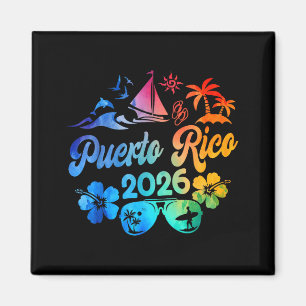Puerto Rico 2026 Vacation Beach Tie Dye Trip Summe Magnet