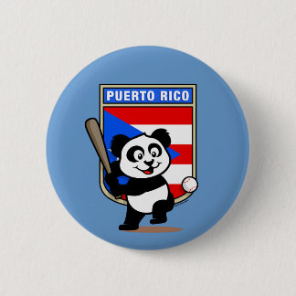 Puerto Rico Baseball Panda 6 Cm Round Badge