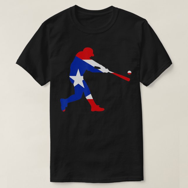 Puerto Rico Baseball PR Batter Classic Flag Boricu T-Shirt (Design Front)