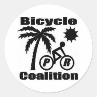 Puerto Rico Bicycle Coalition Round Sticker 1.5"
