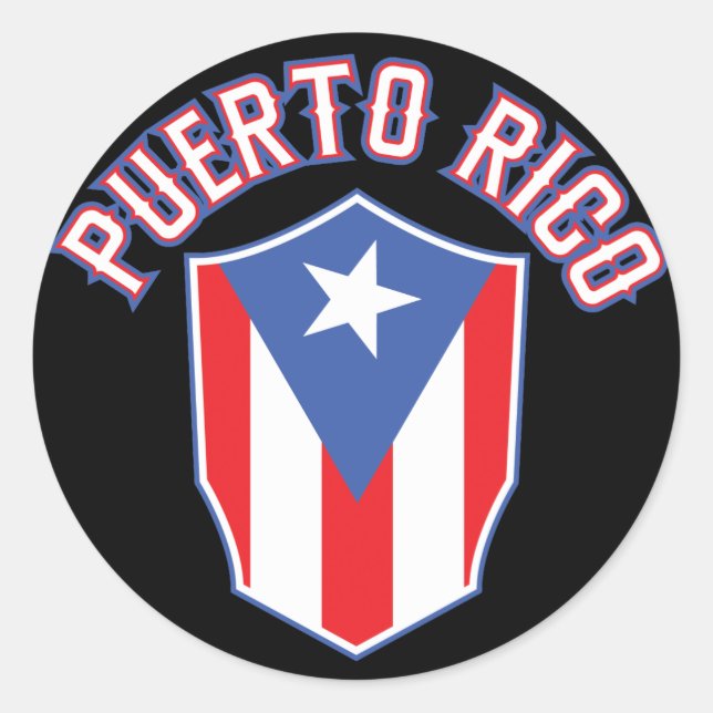 Puerto Rico Big and Bold Classic Round Sticker (Front)