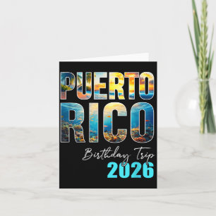 Puerto Rico Birthday Trip 2026 Vacation Party Crew Card