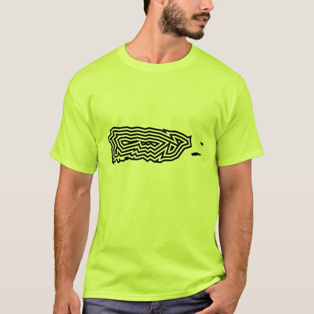 Puerto Rico Black Burst Tee (Front)