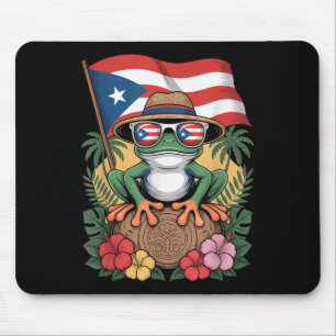 Puerto Rico Boricua Coqui Frog Taino Sun Puerto Ri Mouse Mat