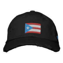 Puerto Rico Boricua Flag Embroidered Hat