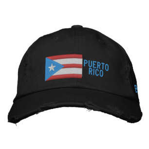 Puerto Rico Boricua Flag Embroidered Hat