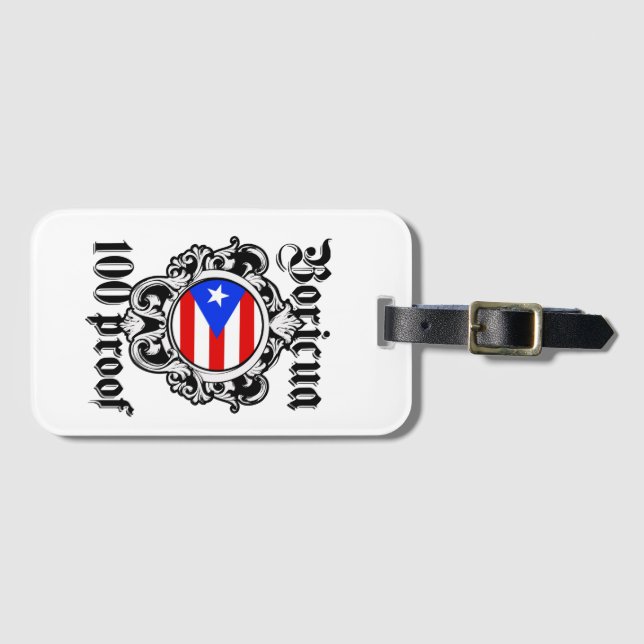 Puerto Rico Boricua  Luggage Tag (Front Horizontal)