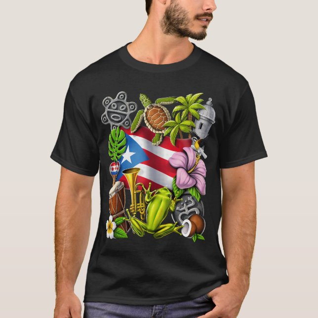 Puerto Rico Boricua Pride T-Shirt (Front)