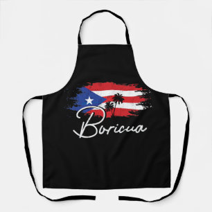 Puerto Rico Boricua Puerto Rican Flag Pride Apron