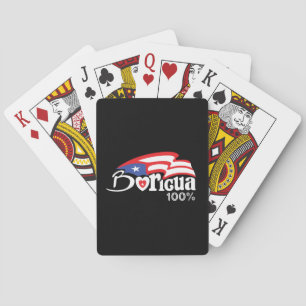 Puerto Rico Boricua T Shirt Playing Cards