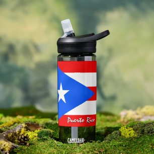 Puerto Rico bottle, patriotic Puerto Rican Flag Water Bottle