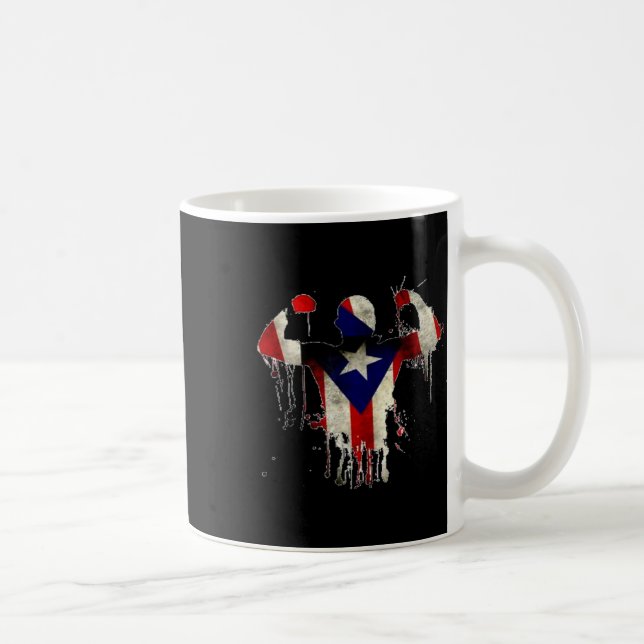 Puerto Rico Boxing Gloves Boxeo Shirt Ropa Uni  Coffee Mug (Right)