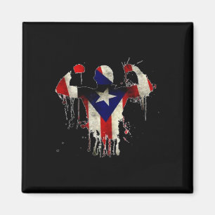 Puerto Rico Boxing Gloves Boxeo Shirt Ropa Uni  Magnet
