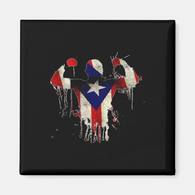 Puerto Rico Boxing Gloves Boxeo Shirt Ropa Uni  Magnet (Front)