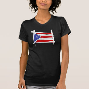 Puerto Rico Brush Flag T-Shirt