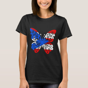 Puerto Rico Butterfly Viva Puerto Rico Flag for wo T-Shirt