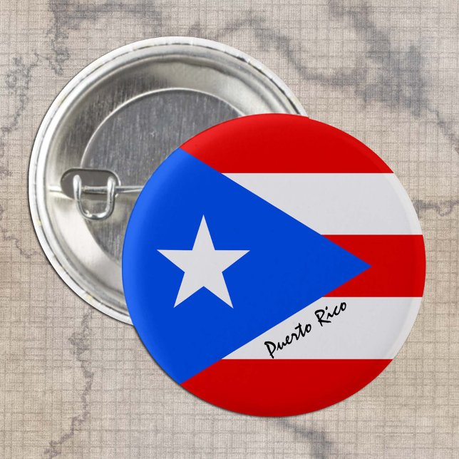 Puerto Rico button, patriotic Puerto Rican Flag 3 Cm Round Badge (Creator Uploaded)