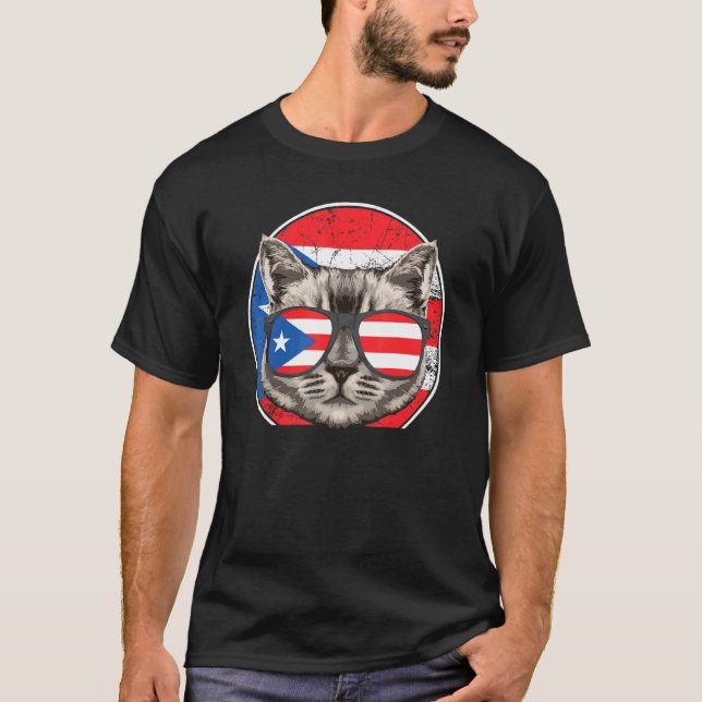 Puerto Rico Cat Puerto Rico Puertorican T-Shirt (Front)