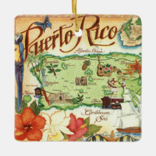 Puerto Rico Ceramic Ornament