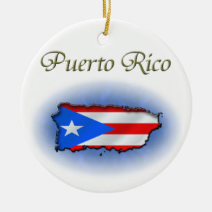Puerto Rico Ceramic Tree Decoration