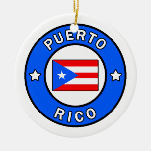 Puerto Rico Ceramic Tree Decoration