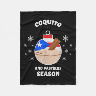 Puerto Rico Christmas Coquito And Pasteles Season  Fleece Blanket