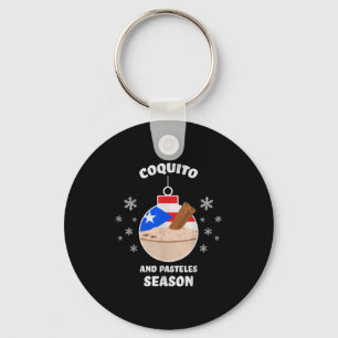 Puerto Rico Christmas Coquito And Pasteles Season Key Ring