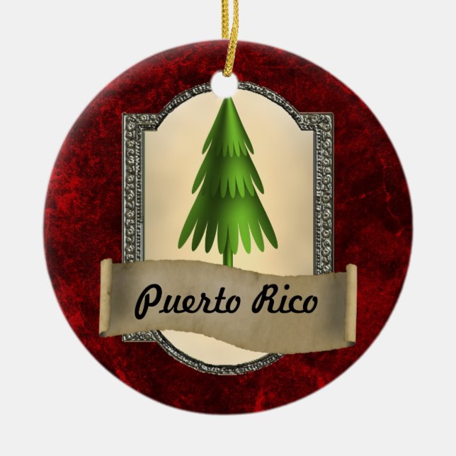 Puerto Rico Christmas Ornament (Front)