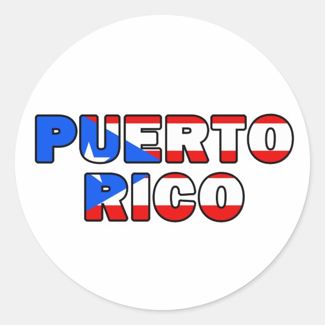 Puerto Rico Classic Round Sticker (Front)