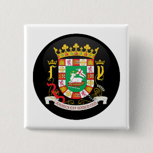 Puerto Rico Coat of Arms detail 15 Cm Square Badge