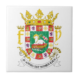Puerto Rico Coat Of Arms Tile
