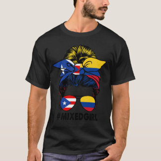 Puerto Rico Colombia Flag Puerto Rican Colombian M T-Shirt