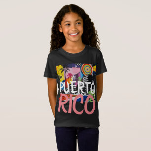 Puerto Rico Cool Graffiti Mural Shirt, Girl's T-Shirt