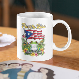 Puerto Rico Coquí Frog Boricua Pride Coffee Mug