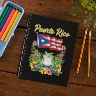 Puerto Rico Coquí Frog Boricua Pride Notebook