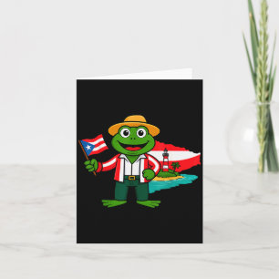 Puerto Rico Coqui Frog Flag Shirt For Men Women Ki Card